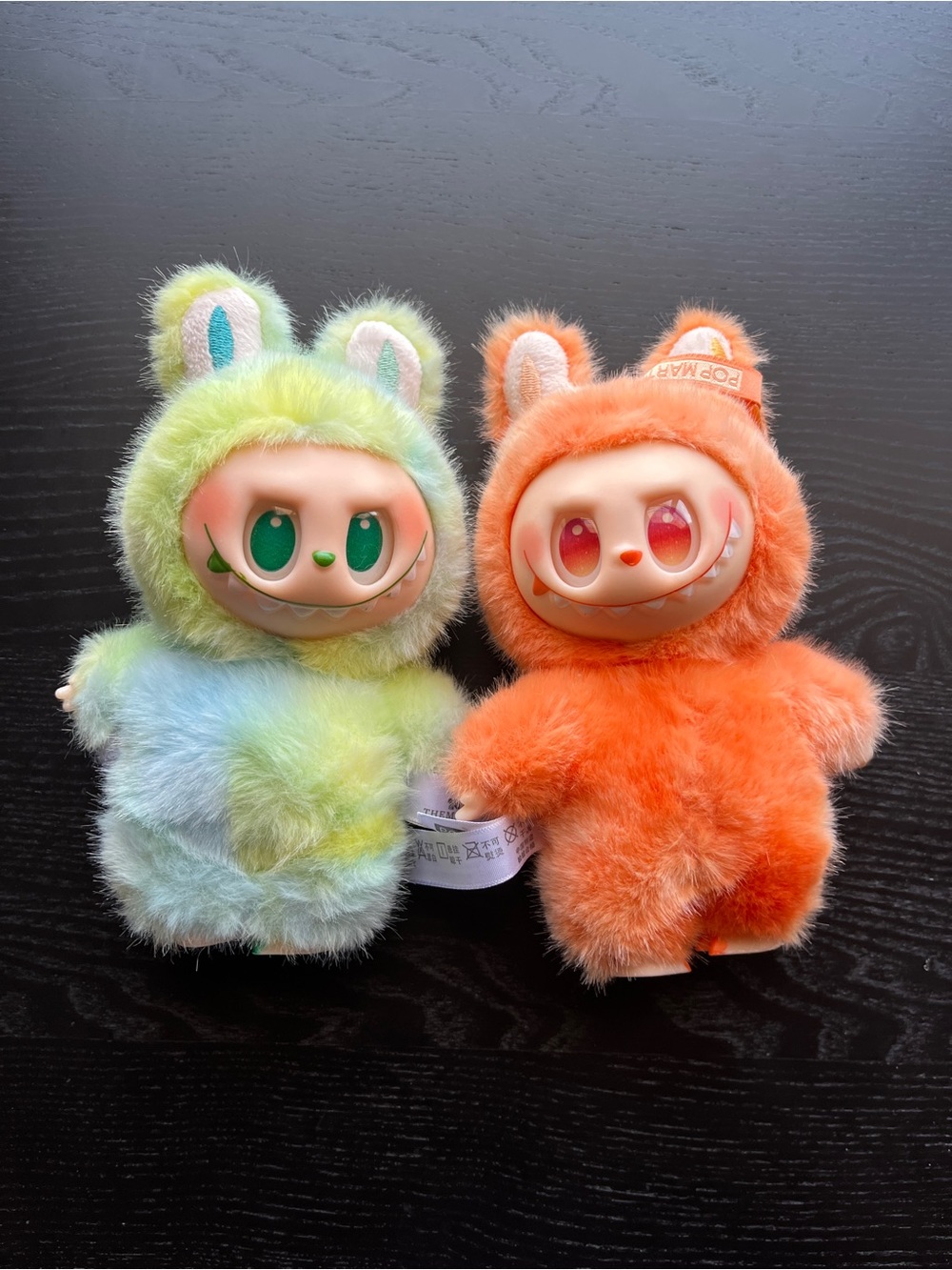 POP MART The Monsters Labubu Have a Seat Vinyl Plush Keychain Pastel & Orange (S